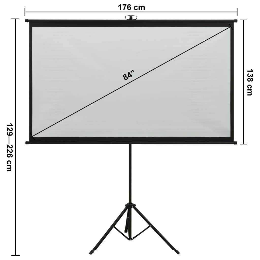 Projection Screen with Tripod 84" 4:3